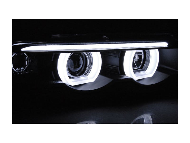 3D LED Angel Eyes koplampen Black geschikt voor BMW E38 - Afbeelding 3