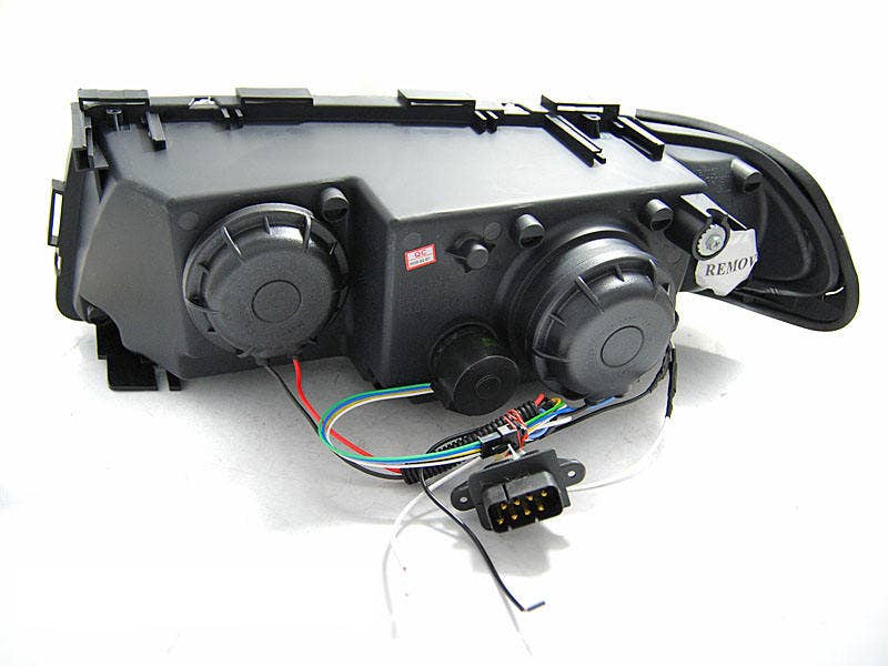 3D LED Angel Eyes koplampen Black geschikt voor BMW E38 - Afbeelding 4