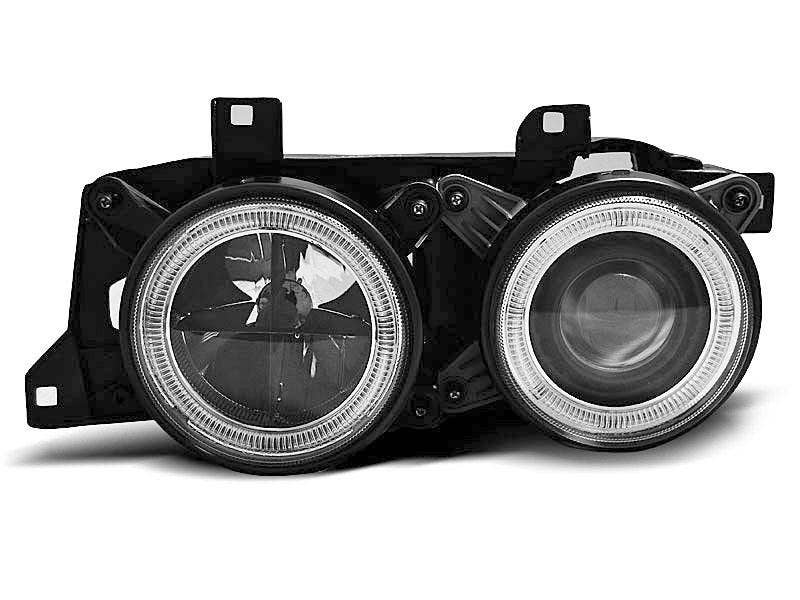 Angel Eyes Black edition koplamp units geschikt voor BMW E32/E34 - Afbeelding 2