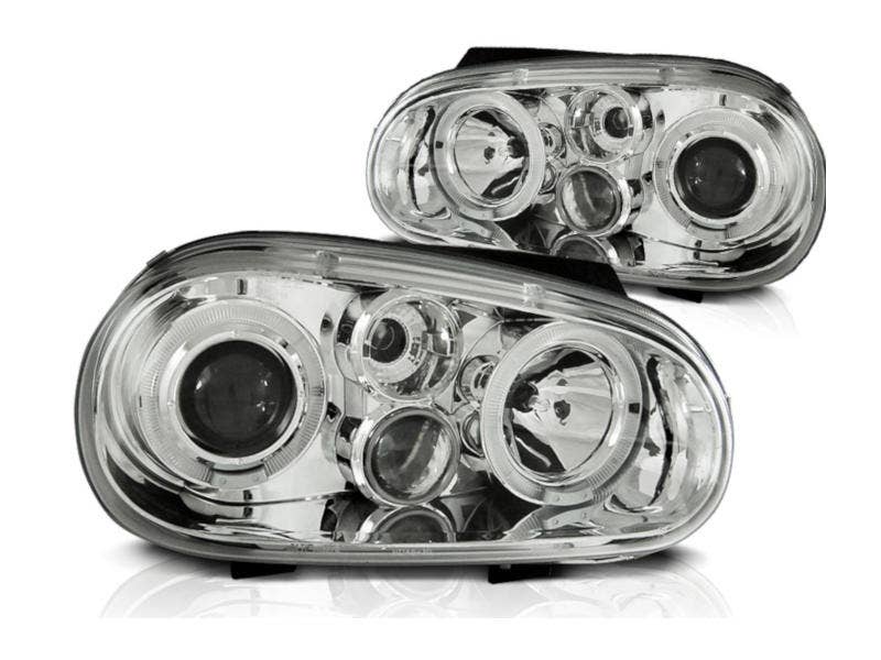 Angel Eyes koplampen Chrome edition geschikt voor VW Golf 4