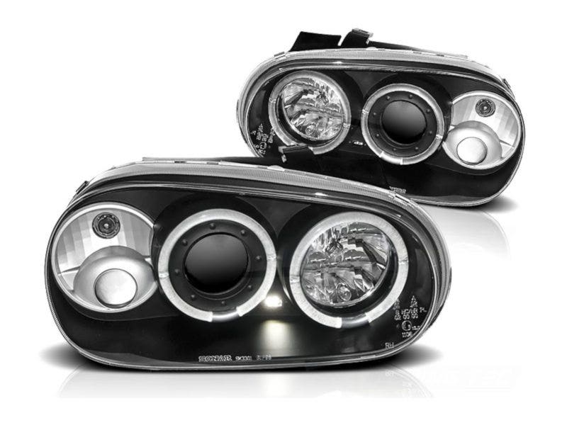 Angel Eyes koplampen Black geschikt voor VW Golf 4
