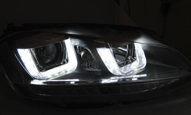 U-LED koplamp units Black geschikt voor VW Golf 7 - Afbeelding 3