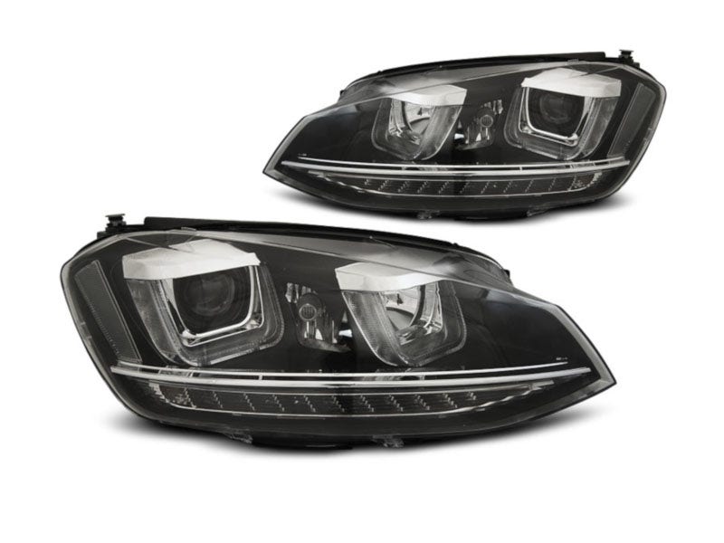 U-LED koplamp units Black geschikt voor VW Golf 7