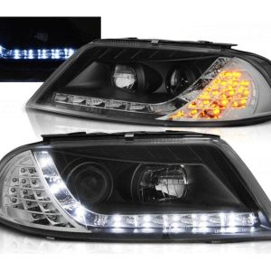 Koplampen LED DRL Black geschikt voor VW Passat B5 FL