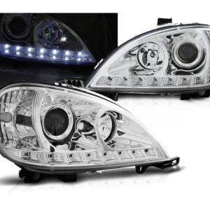 LED-DRL-koplamp-units-Chrome-Mercedes-W163-ML