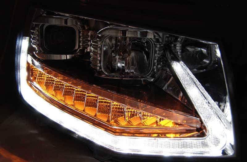 LED DRL dynamisch knipperlicht koplampen Chrome geschikt voor VW T6 - Afbeelding 3