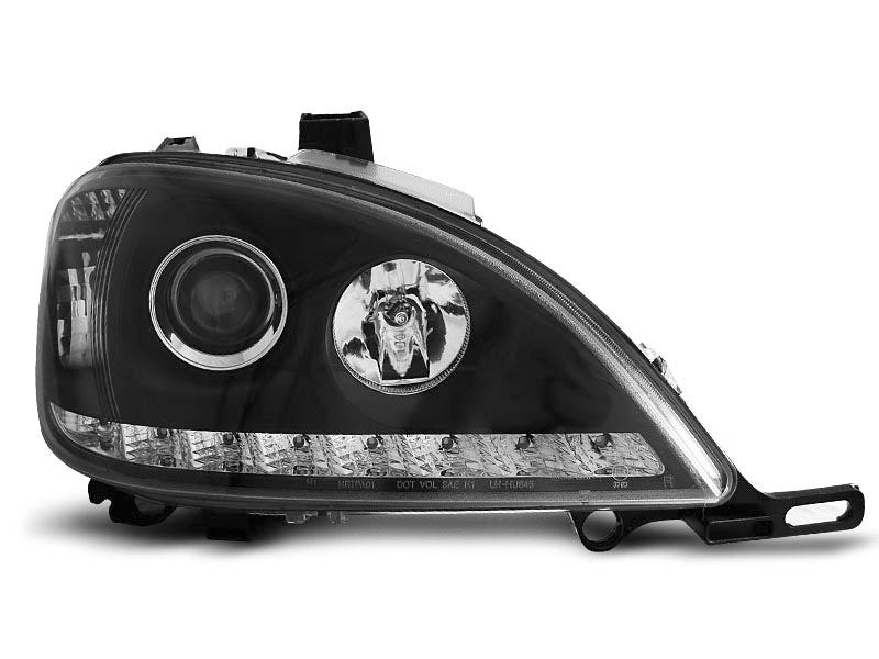 LED DRL koplamp units Black geschikt voor Mercedes W163 ML - Afbeelding 3