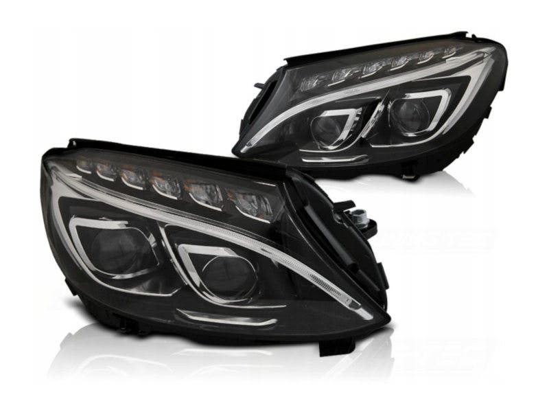 DRL LED Bar koplamp units Black geschikt voor Mercedes W205