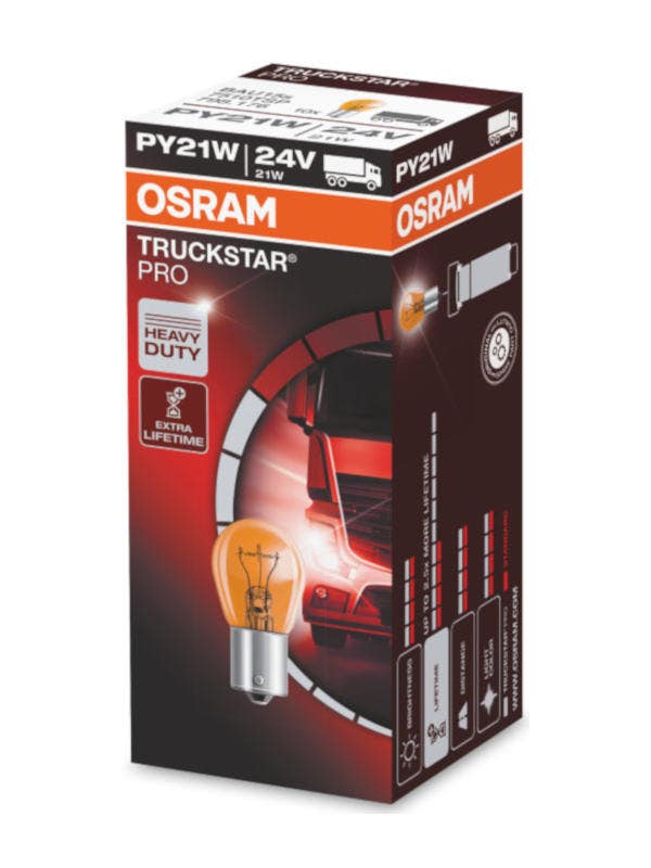 Osram Truckstar Pro PY21w-BAU15s 24v 7510TSP 10stuks