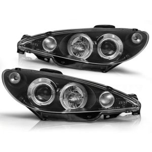Angel Eyes koplamp units Black geschikt voor Peugeot 206