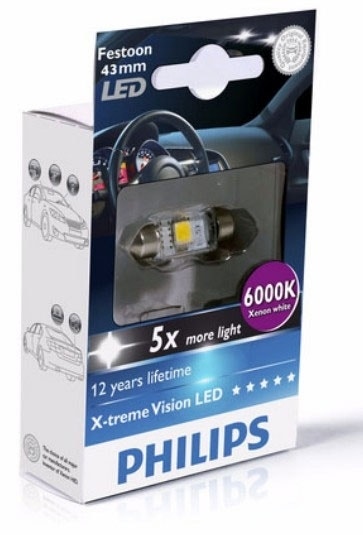 Philips X-tremeUltinon LED C10W 43mm 6000k 129466000KX1 - Afbeelding 3