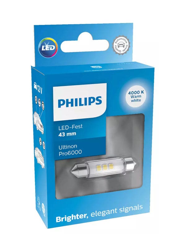 Philips-Ultinon-Pro6000-C10W-43mm-4000k-11866WU60X1