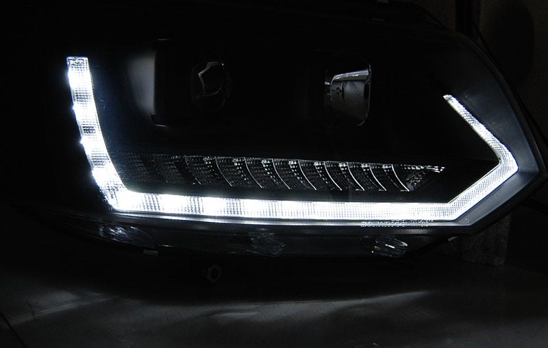 Dynamisch knipperlicht koplamp unit Chrome geschikt voor VW T5 - Afbeelding 2