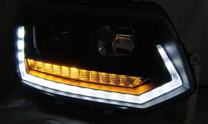 Dynamisch knipperlicht koplamp unit Chrome geschikt voor VW T5 - Afbeelding 3