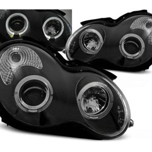 Angel-Eyes-koplampen-Black-geschikt-voor-Mercedes-W203-C-klasse