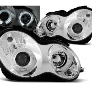 Angel-Eyes-koplampen-Chrome-geschikt-voor-Mercedes-W203-C-klasse