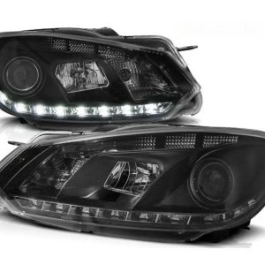 LED-DRL-koplampen-Black-geschikt-voor-VW-Golf-6