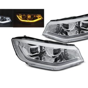 LED tube achterlichten dynamisch knipperlicht Chrome geschikt voor VW Caddy