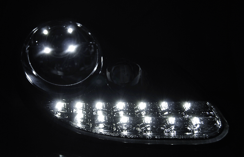 Koplamp units LED DRL geschikt voor Porsche Boxster Chrome - Afbeelding 5