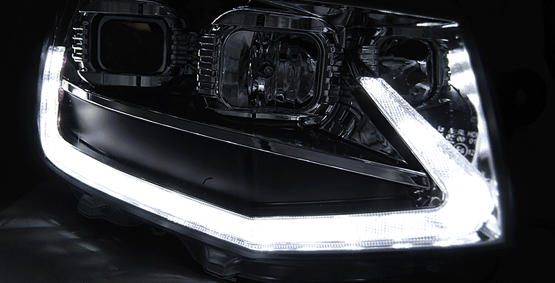 LED Tube koplampen Black dynamische knipperlichten geschikt voor VW T6 - Afbeelding 4