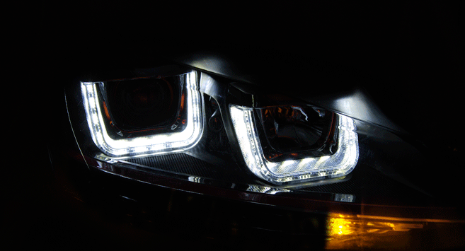 U-LED koplamp units Black geschikt voor VW Golf 7 - Afbeelding 4