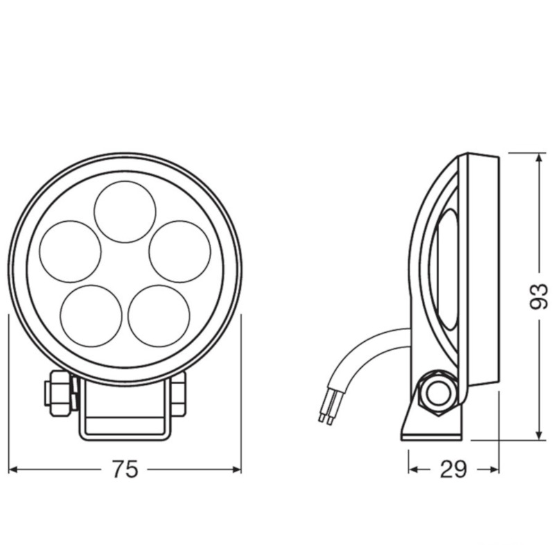 Osram LEDriving LED ROUND VX70-SP LEDWL102-SP - Afbeelding 6