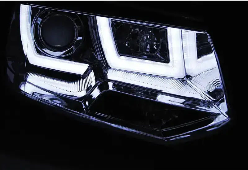 U Type Chrome LED koplamp geschikt voor VW T5 - Afbeelding 5