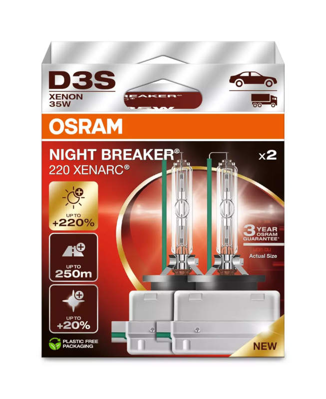 Osram Night Breaker 220 Xenarc D3S 66340XN2 set