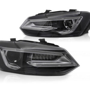 LED koplampen Black dynamisch knipperlicht LED geschikt voor VW Polo 5