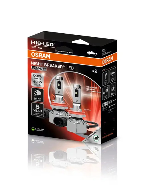 Osram Night Breaker LED Smart H16 64219DWNBSM-2HB set