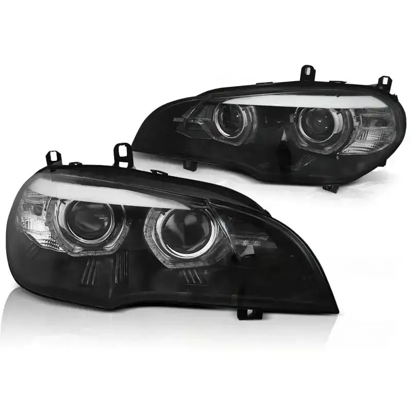 Xenon koplampen AngelEyes DRL Black geschikt voor BMW X5 E70 - Afbeelding 2