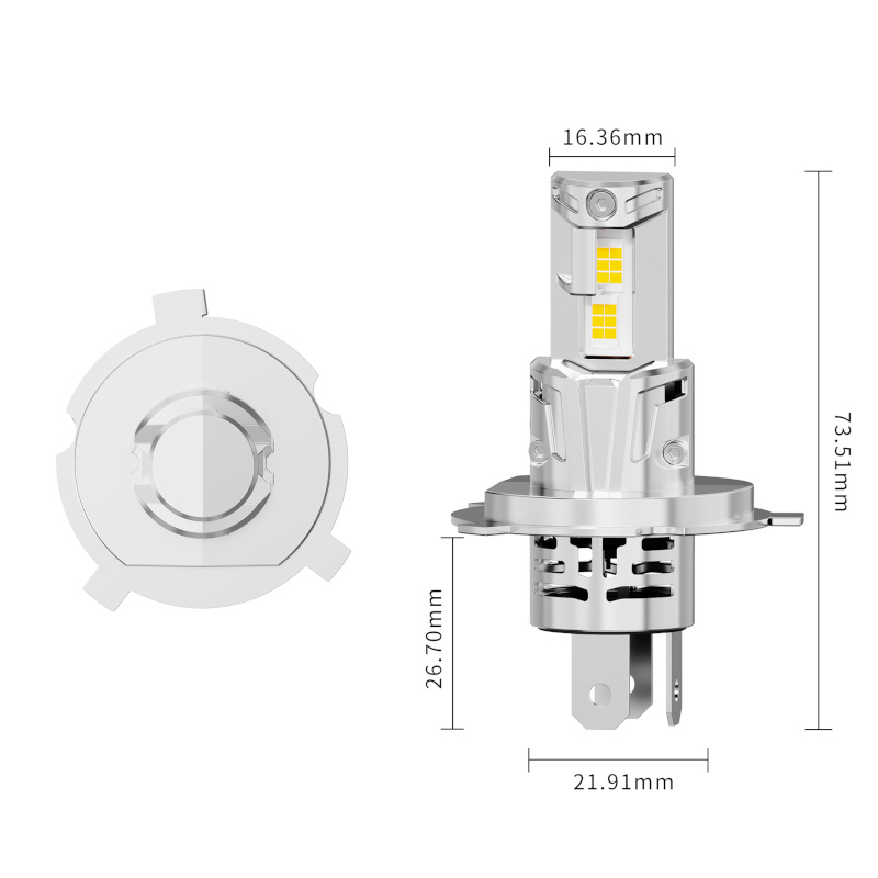 H4 LED X-line Platinum DynamiX Gen2 afmetingen