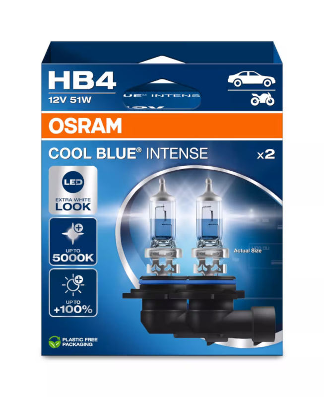 Osram Cool Blue Intense HB4-9006 9006CBN-2HB set