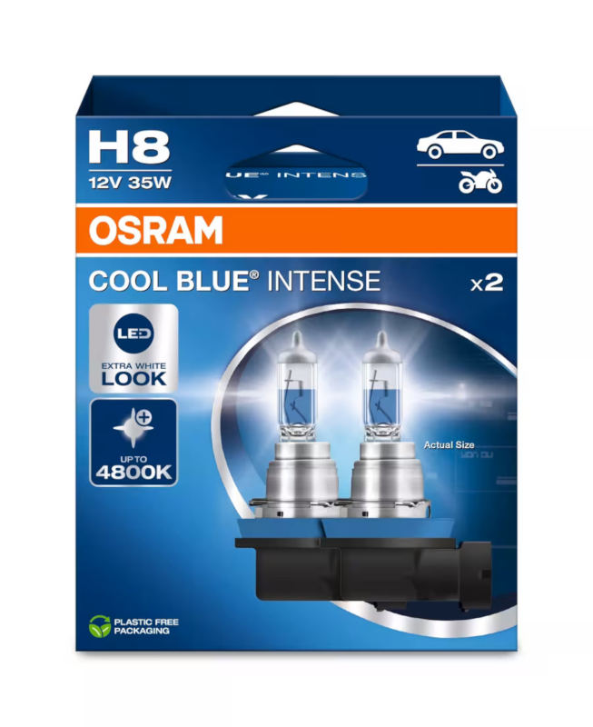 Osram Cool Blue Intense H8 64212CBN-2HB set