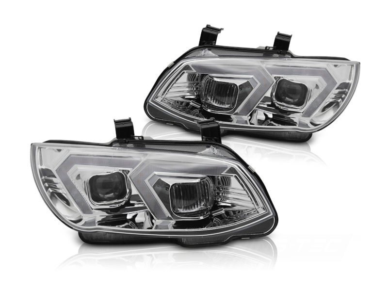 Xenon koplampen Yellow LED DRL Chrome geschikt voor BMW E92 E93 LCI - Afbeelding 2